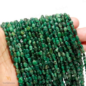 AAA+ Quality Natural Green Emerald Smooth Oval Shape Gemstone Beads, Emerald Tiny Oval Beads, Green Emerald Oval Beads For Handmade Jewelry