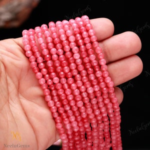 AAA+ Beautiful Pink Quartz Faceted Round Shape Gemstone Beads,Pink Quartz Faceted Beads,4-4.5 MM Pink Quartz Beads For Handmade Jewelry