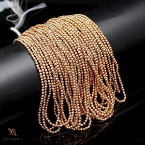 Natural Golden Pyrite Microcut Faceted Rondelle Gemstone Beads,3-3.5 MM Pyrite Rondelle Beads,13&quot; Golden Pyrite Beads For Handmade Jewelry