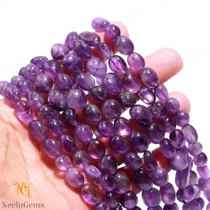 AAA+ Natural Africian Amethyst Smooth Oval Shape Gemstone Beads,Amethyst Plain Oval Beads,Purple Amethyst Beads For Handmade Jewelry