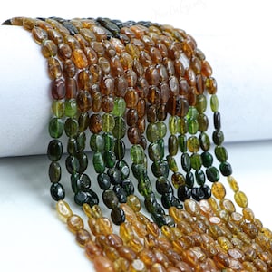 Natural Petrol Tourmaline Smooth Oval Shape Gemstone Beads Strand,Tourmaline Plain Oval Beads,Tourmaline Beads For Jewelry Making Designs