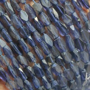 Beautiful Natural Iolite Faceted Oval Shape Gemstone Beads Strand | Iolite Faceted Oval Beads | Iolite 5x7-6x9 MM Iolite Beads Strand