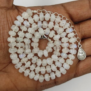 Hand Knotted White Rainbow Necklace,Rainbow Knotted Necklace,Rainbow Bead Necklace,Rainbow Stone Necklace,Rainbow Necklace,Handmade Necklace