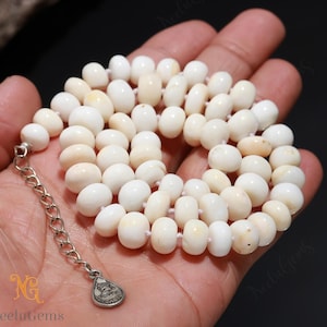 Hand Knotted White Opal Necklace,Peruvian Opal Knotted Necklace,White Opal Knotted Necklace,White Opal Necklace,White Opal Candy Necklace