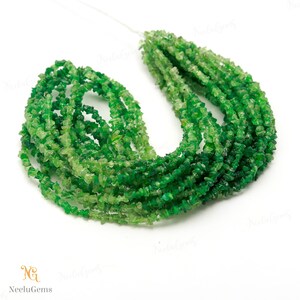 AAA+ Quality Natural Green Emerald Raw Uncut Chip Gemstone Beads,Emerald Raw Uncut Beads,16&quot;Inches Green Emerald Bead For Handmade Jewelry