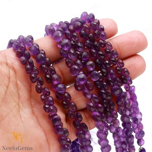 AAA+ Natural Africian Amethyst Faceted Onion Shape Gemstone Beads,Amethyst Onion Teardrop Beads,Purple Amethyst Beads For Handmade Jewelry