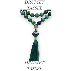 Mookite Jasper Beads Mala Necklace-108 Hand Knotted Mala Necklace,Gemstone Beads Yoga,Prayer & Meditation Mala Necklace,Beaded Necklace Drumet Tassel