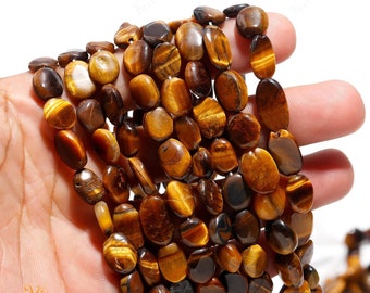 Natural Yellow Tiger's Eye Smooth Nugget Shape Gemstone Beads,Tiger's Eye Pebble Nugget Beads,Tiger's Eye Tumble Beads For Handmade Jewelry