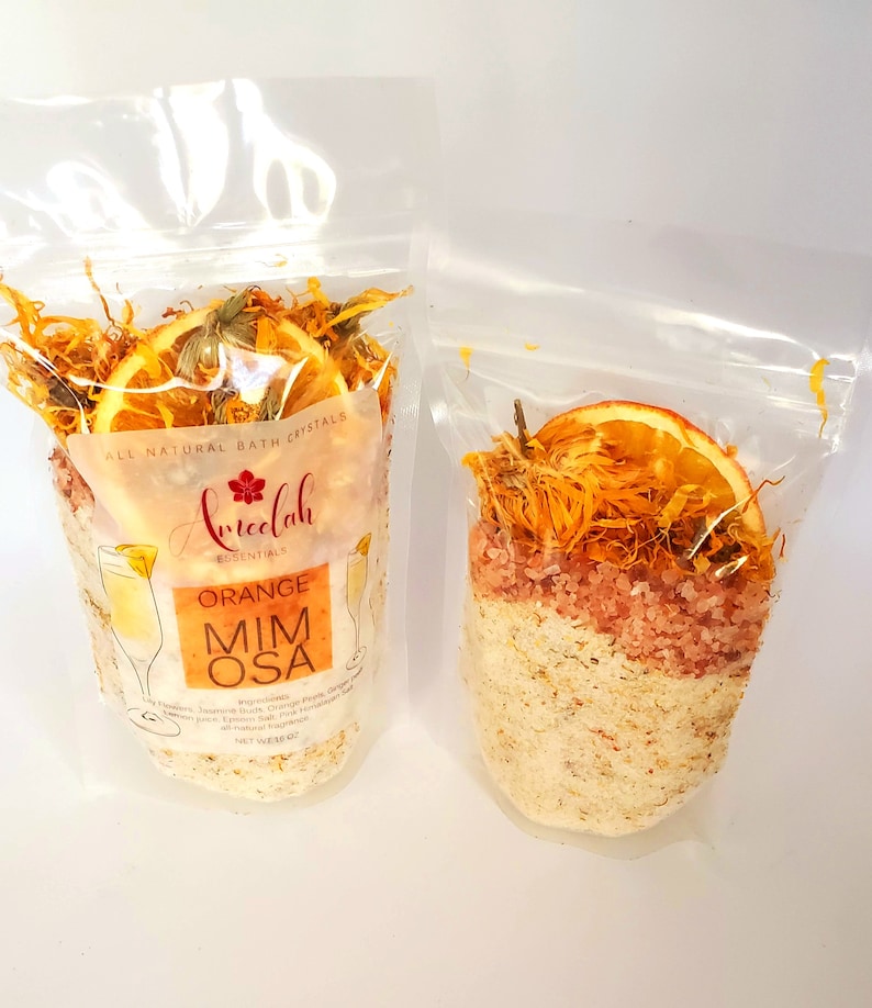 1 Pound Bath Salt Bath Salts Bath Soak Flower Bath Orange Mimosa