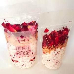 1 Pound Bath Salt Bath Salts Bath Soak Flower Bath Ruby Rose