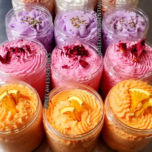 Wholesale Whipped Sugar Scrub: (10) 8oz Sugar Scrub Jars | Shea Butter Sugar Scrubs