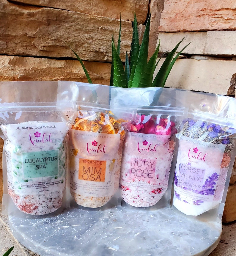 1 Pound Bath Salt Bath Salts Bath Soak Flower Bath GIFT SET