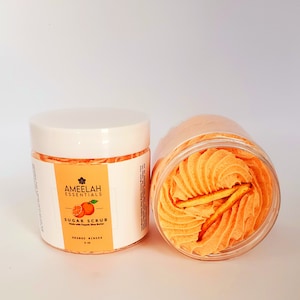 8oz Whipped Shea Sugar Scrub | Made with Shea Butter | Skin Hydrating | Body Polish | Exfoliation