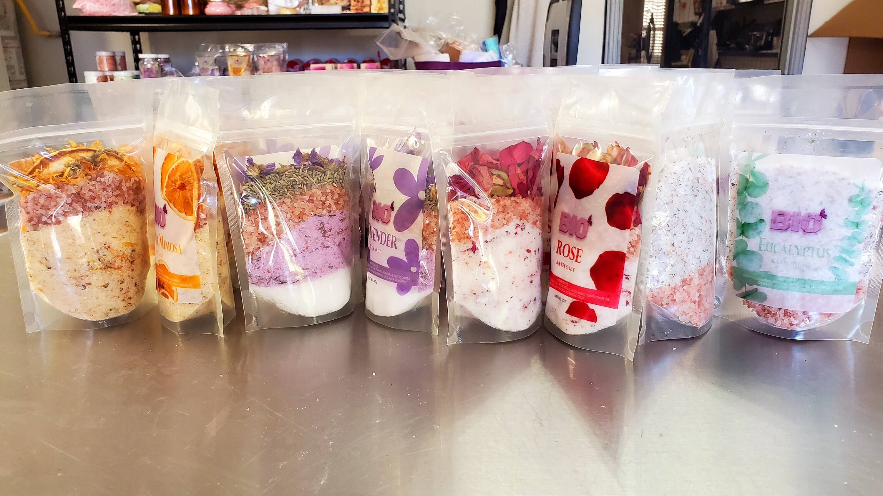 Wholesale Bath Salts 25 Bath Salts Pouches Custom Labels Etsy