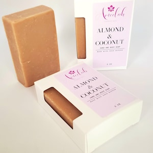Almond & Coconut Hand Made Soap Bar | Shea Butter Soap