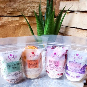 1/2 Pound Floral Bath Salt | Bath Salts | Bath Soak | Holiday Gifts | Spa Gift | Bath Soak