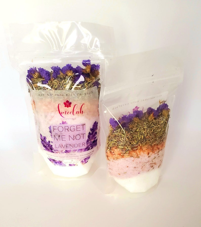 1 Pound Bath Salt Bath Salts Bath Soak Flower Bath ForgetMeNot Lavender