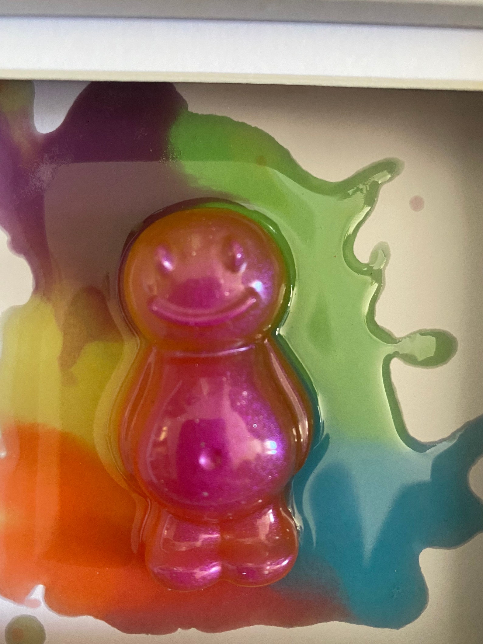 Jelly baby resin framed wall art. Handmade. Etsy