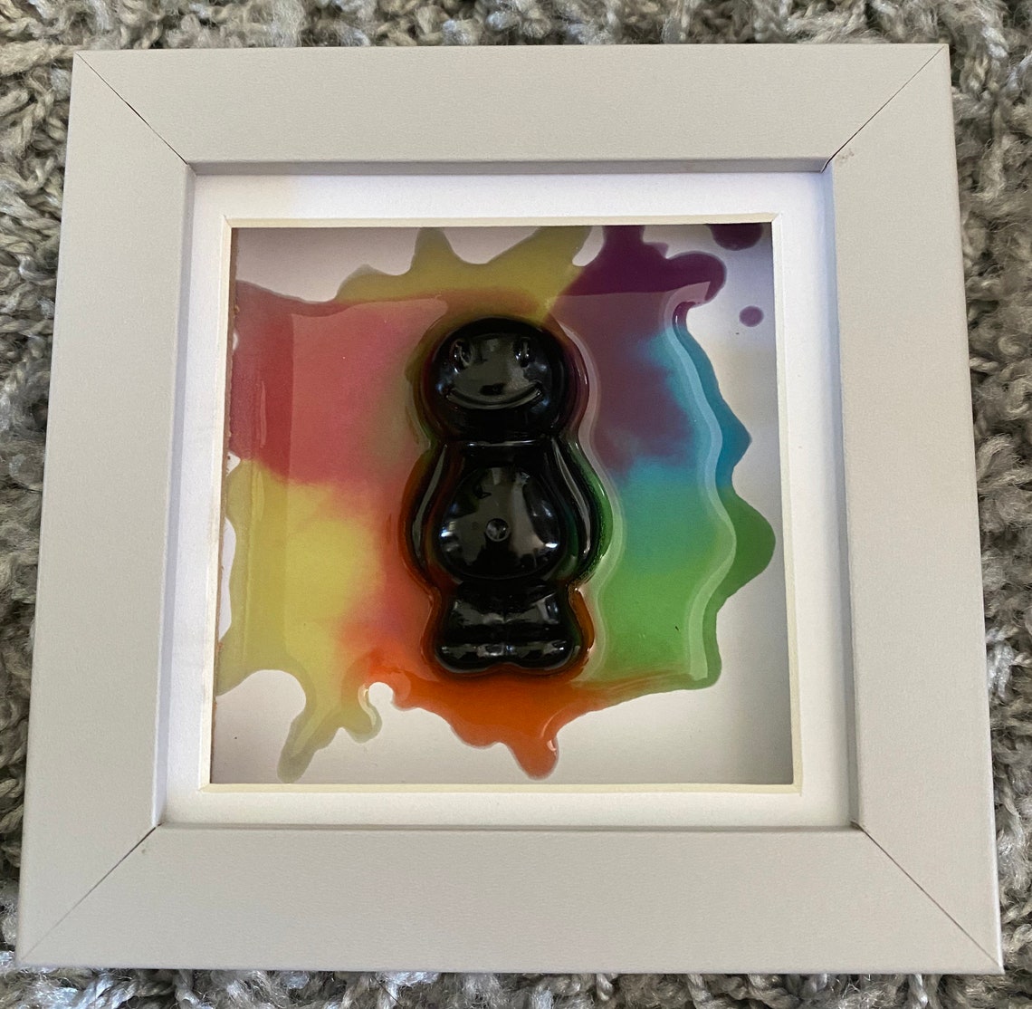 Jelly baby resin framed wall art. Handmade. Etsy