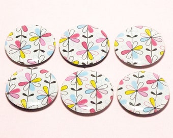 Cartoon flower magnet set for fridge, locker, or office