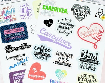 Caregiver Stickers // Planner Stickers