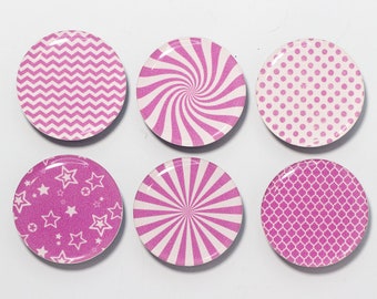 Purple mix and match 2 magnet set for fridge, locker, or office