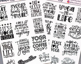 Yoga Lover Planner Sticker Sheets
