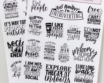 Introvert Planner Stickers