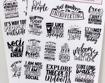 Introvert Planner Stickers
