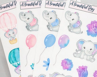Baby shower stickers // Pregnancy stickers // sticker set sheet // Baby stickers