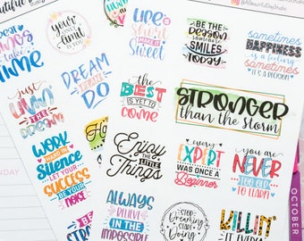Motivational stickers