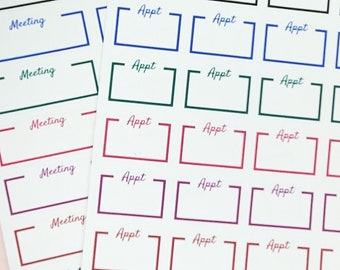 Teacher planner appointment and meeting stickers // Teacher organization life