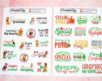 Christmas card labels | holiday gift labels