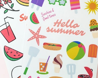 Summer Stickers // Planner Stickers