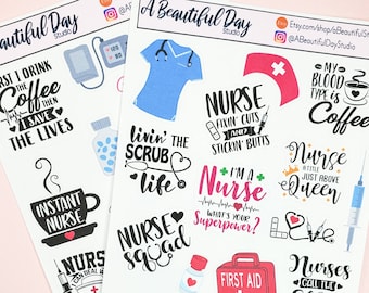 Nurse Stickers // Planner Stickers