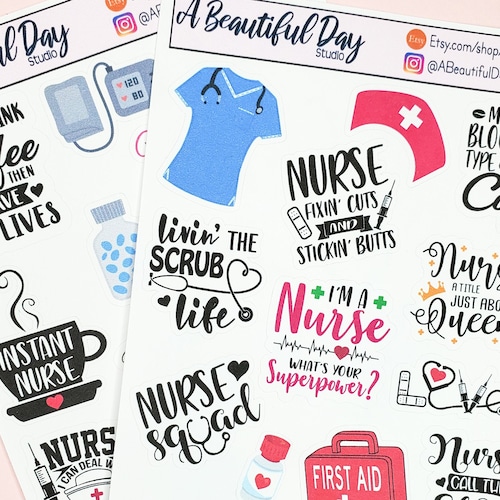 Nursing School Planner Stickers Nurse Planner Doctor the Etsy
