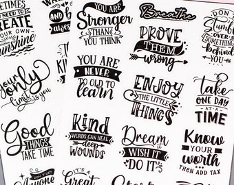 Positive Inspirational Motivational Happy Planner Stickers