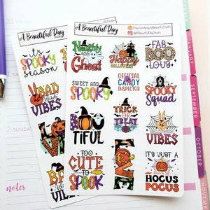 Halloween planner stickers // bullet journal stickers // bujo stickers