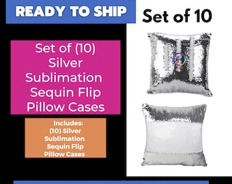 Sublimation Silver Sequin Flip Sublimation Pillow Case