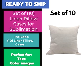 Taies d'oreiller en lin pour sublimation, ébauches pour sublimation