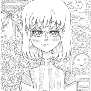 Bonita y linda página para colorear, descarga digital.
