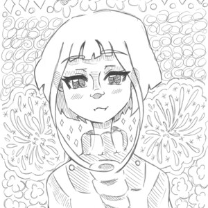 Cute Coloring Page, Digital Download.