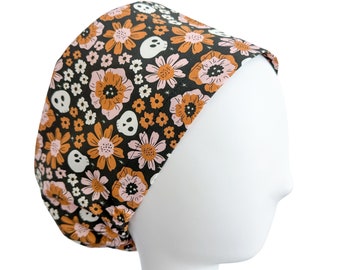 Euro Scrub Cap Skull Garden | Limited Edition Custom Print | Halloween Scrub Cap | Scrub Caps For Women | Surgical Cap