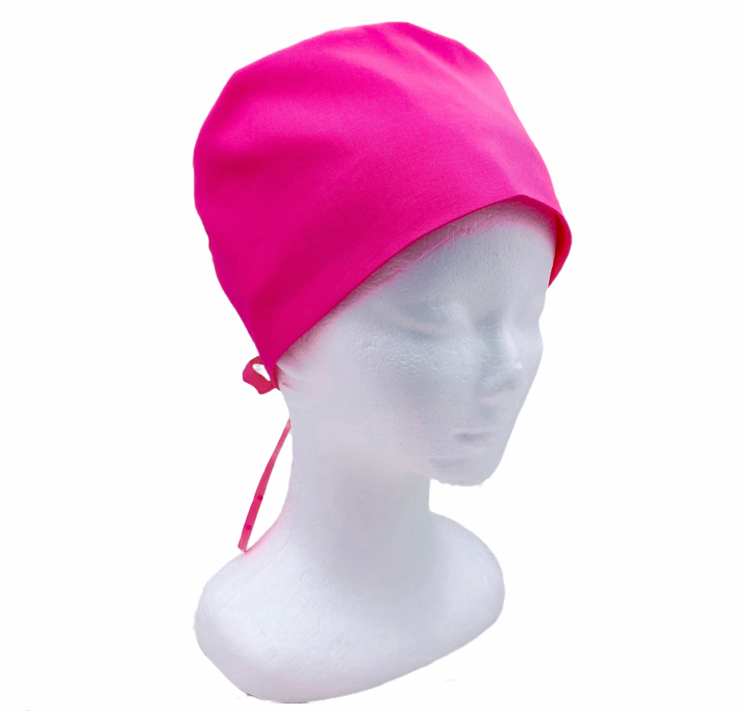 Solid Pink Surgical Cap Unisex Pink Scrub Hat Cotton Bright - Etsy