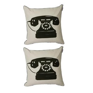 Speciale aanbieding! Kussenhoes met telefoonprint 16 x 16" | Leuke en moderne sierkussenhoes | Koop 1 en ontvang 1 gratis | Eigenzinnig cadeau voor woondecoratie