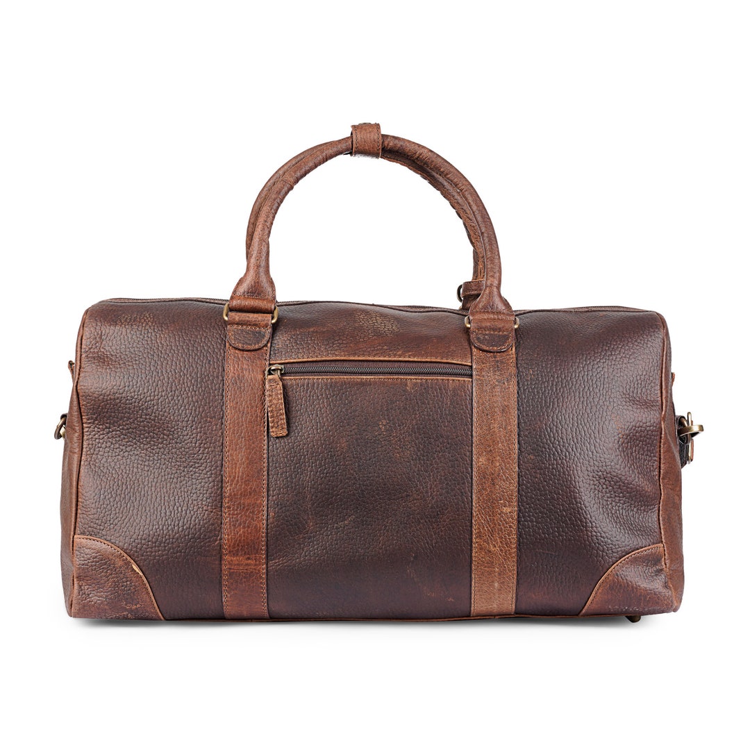 Buy Leather Duffel Bag Men Groomsmen Gifts Overnighters Duffel Bag for ...