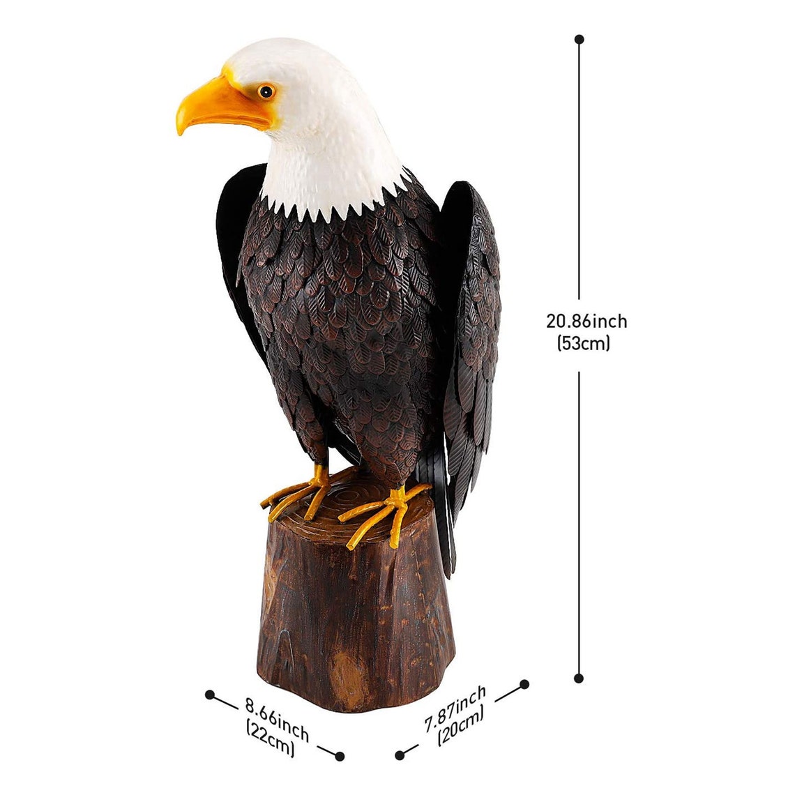 Hand Painted Bald Eagle Outdoor Metal Yard Art Statue and Etsy