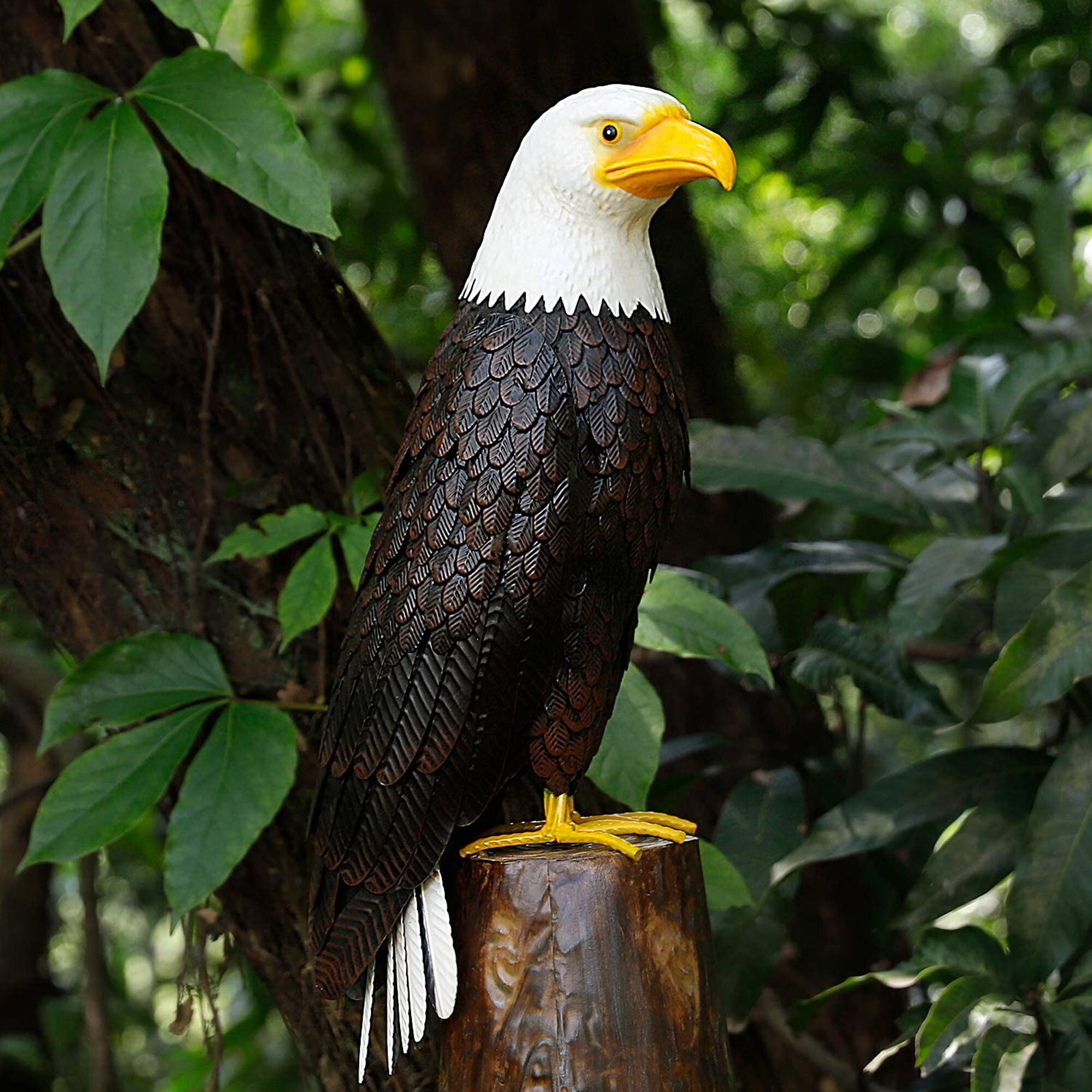 Hand Painted Bald Eagle Outdoor Metal Yard Art Statue and Etsy