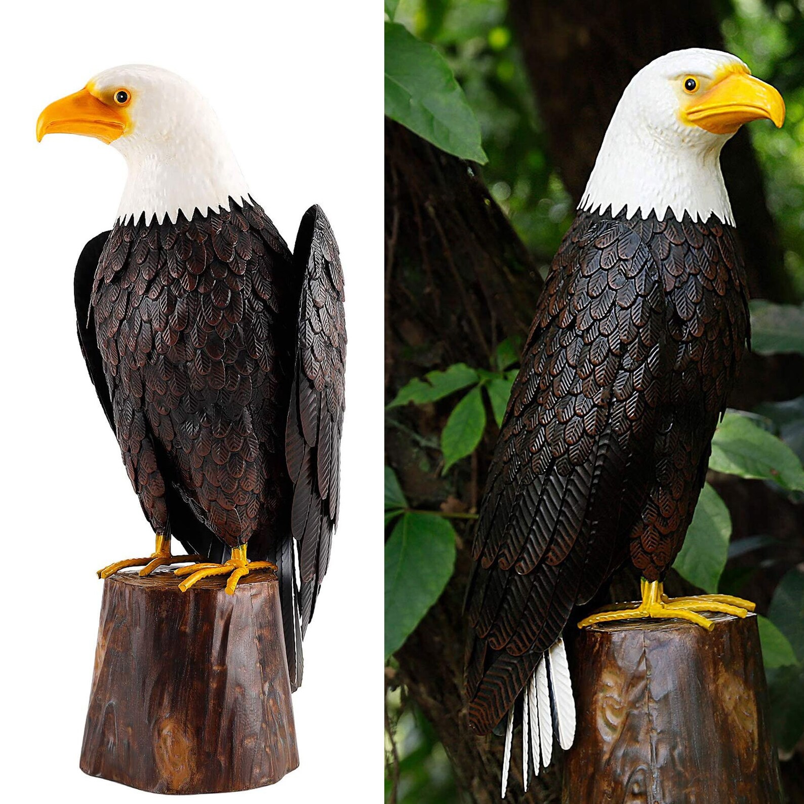 Hand Painted Bald Eagle Outdoor Metal Yard Art Statue and Etsy
