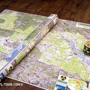チューブ内のチェルノブイリ地域の地図